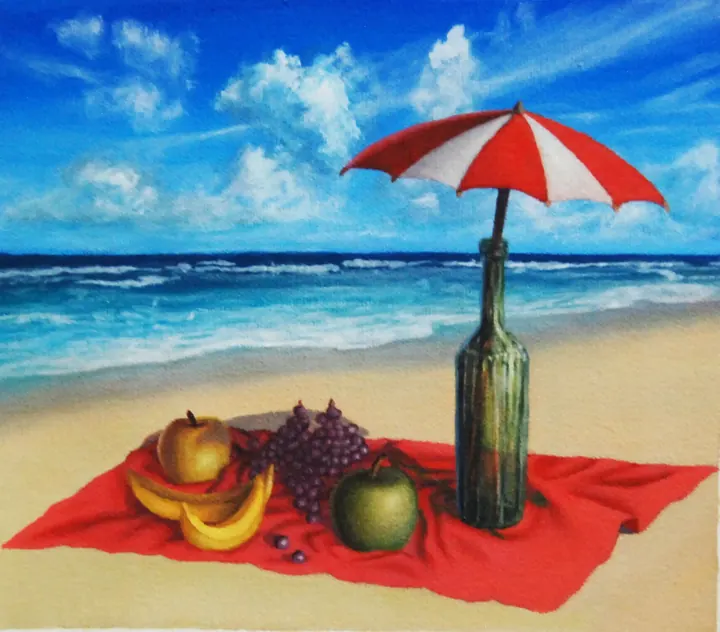 Bodegón 3, 2015. Acrílico sobre lienzo, 8 × 10 pulg.. Trillizos Torres Pacheco.