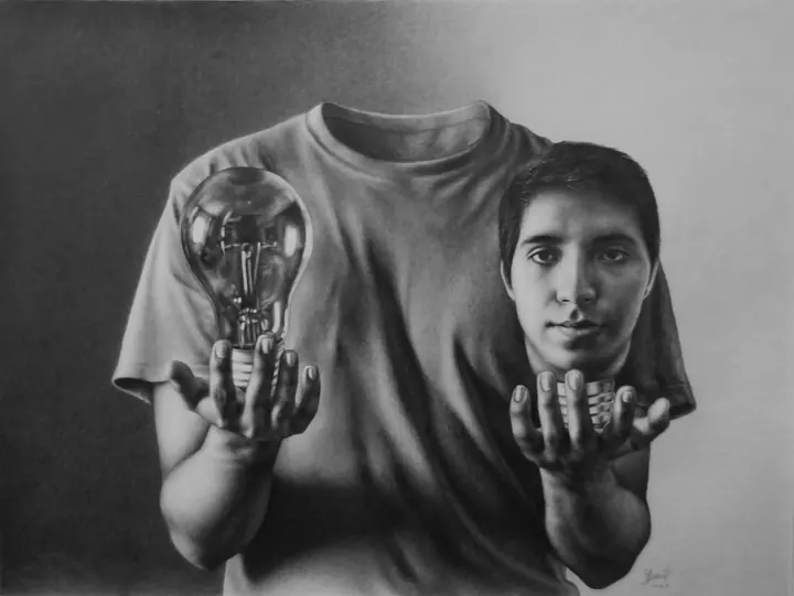 Indeterminación, 2015. Grafito sobre papel, 18 × 24 pulg.. Trillizos Torres Pacheco.